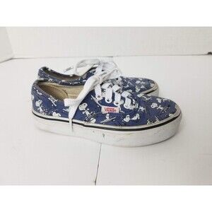 Vans Shoes Youth Sz 12.5 Snoopy Peanuts Unisex Blue White Charlie Brown Lace Up